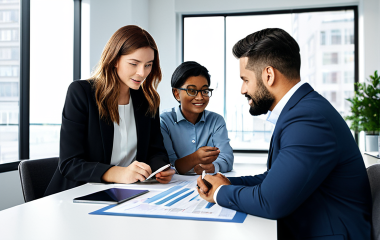 **
"A diverse group of professionals collaborating around a table in a modern office. They are reviewing data charts and brainstorming ideas for a new product. Everyone is fully clothed in appropriate business attire. The scene depicts a professional, family-friendly, and collaborative environment. Safe for work, appropriate content, perfect anatomy, natural proportions, well-formed hands."
**