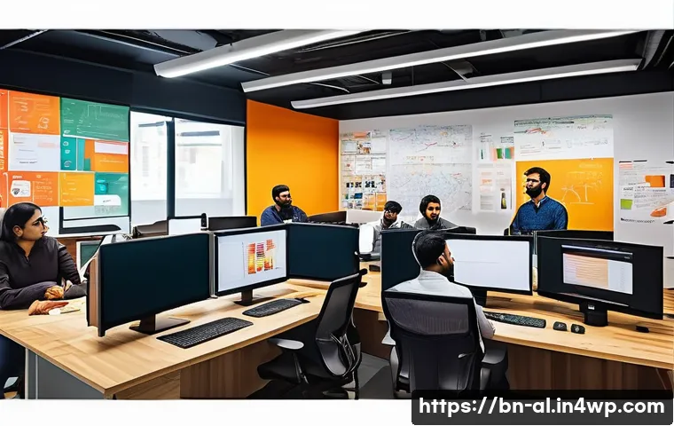 코크리에이션의 글로벌 트렌드 - A vibrant digital collaboration scene showing diverse Bengali professionals&mdash;programmers, designers, ...