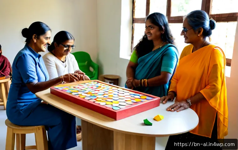 코크리에이션의 패러다임 변화 - Photorealistic collaborative workshop in a bright modern community studio, diverse Bengali adults an...